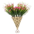 thumbnail image 1 of YSNOOWE Flor Artificial Colgante Rosa En Cesta Decorativa Para Pared Y Jardín Resistente A Exteriores, 1 of 8