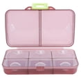 thumbnail image 1 of Portable Pill Organizer Medicine Storage Case Container 8 Compartments W/Sealing CoverWine Red, 1 of 14
