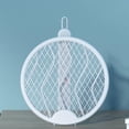 thumbnail image 1 of Matamoscas eléctrico giratorio, seguro para la raqueta del del del dormitorio , Blanco Soledad Matamoscas electrico, 1 of 10
