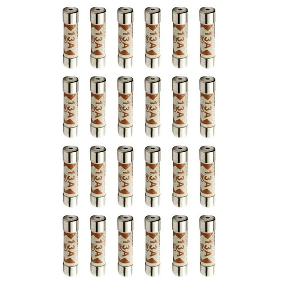 Mouliraty 25Pcs British 13A Domestic Fuses Plug Household 13amp Cartridge