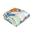 thumbnail image 3 of XMXT Throw Blanket, Orange Fruit Print Machine Washable Blankets for Sofa, 60 x 50 inches, 3 of 9