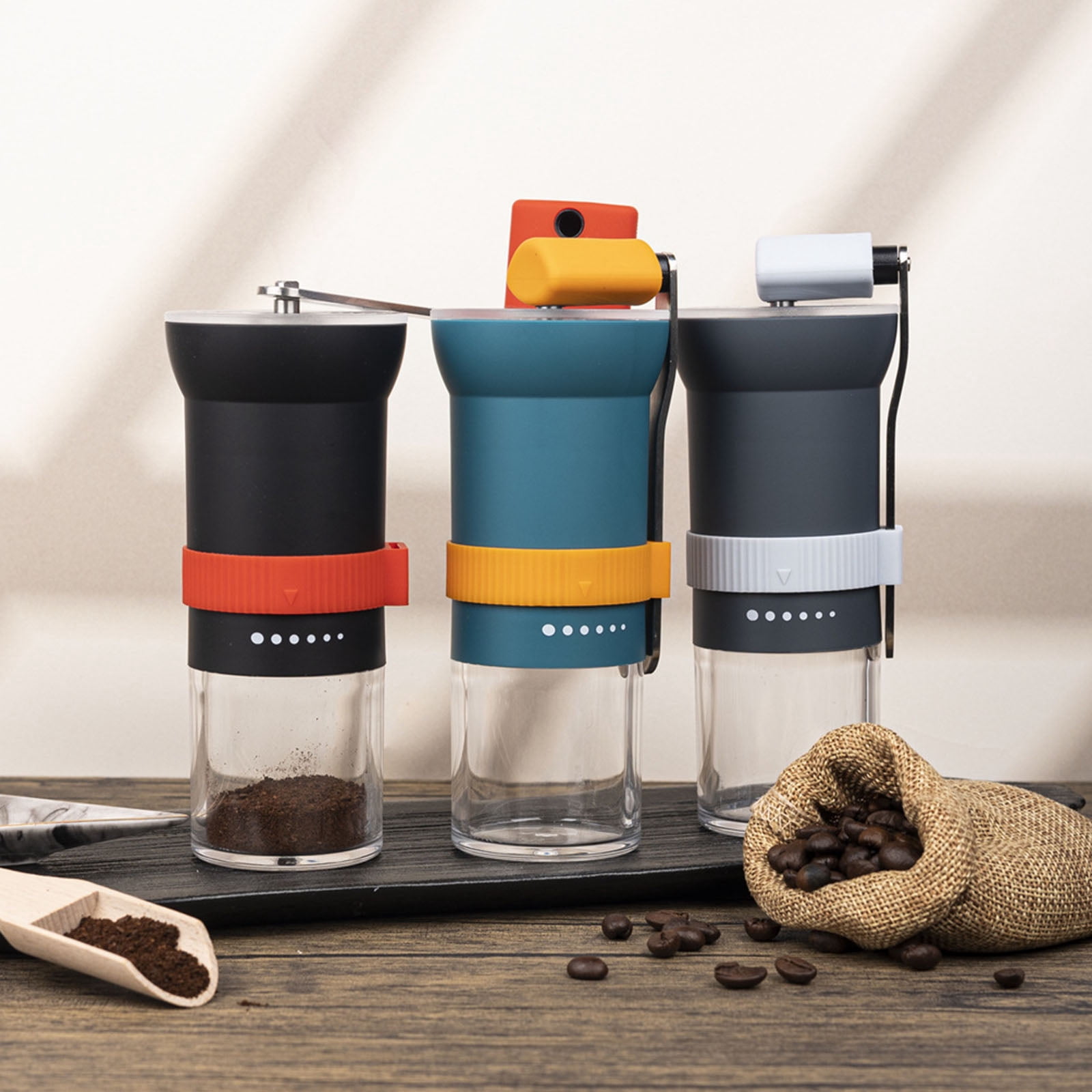 Portable Hand Burr Coffee Grinder Sturdy Manual Coffee Grinder Coffee Machine For A Pleased Brewing Experience