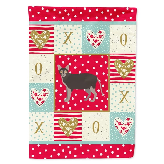 Carolines Treasures CK5639CHF Lykoi 1 Cat Love Flag Canvas House Size Large multicolor