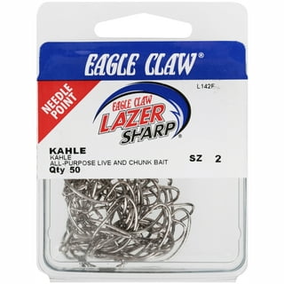 Eagle Claw Lazer Sharp L142F Kahle Offset Hooks - Size 2/0