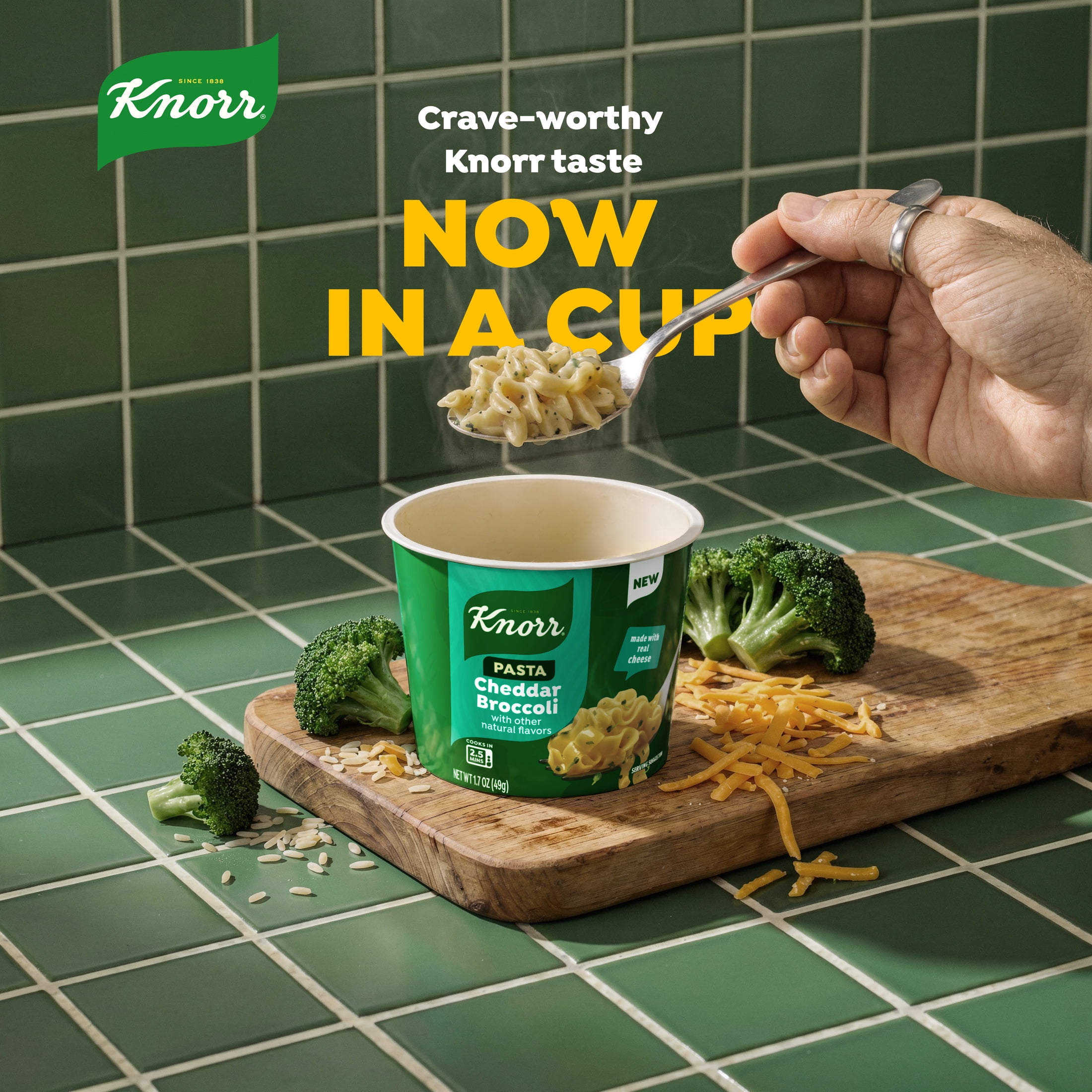 Knorr Sides Cheddar Broccoli Pasta Cups, Made With Real Cheese, 1.7 oz