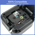 thumbnail image 2 of GREENCYCLE 8PK Compatible for Brother TZ TZe 951 TZ-951 TZe-951 TZ951 Label Maker Tape Standard Laminated 24mm 1" Black on Silver Label Tape, 2 of 7