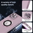 thumbnail image 5 of clleylise for iPhone 14  Pro Max Phone Case Magnetic AG Glass Frosted Case with Camera Lens Protector for iPhone 14 Pro Max Compatible with Magsafe Slim Full Body Protective Cover for Women Men 6.7'', 5 of 6