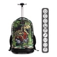 thumbnail image 3 of Mochila enrollable Tilami con diseño de dinosaurio camuflaje de 19 pulgadas con bolsa de almuerzo, 3 of 9