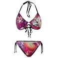 thumbnail image 6 of Hazbin Hotel Women Bikini Set Sexy Two Pieces Halter String Swimsuit Triangle Briefs Tie Side Bottom, 6 of 7
