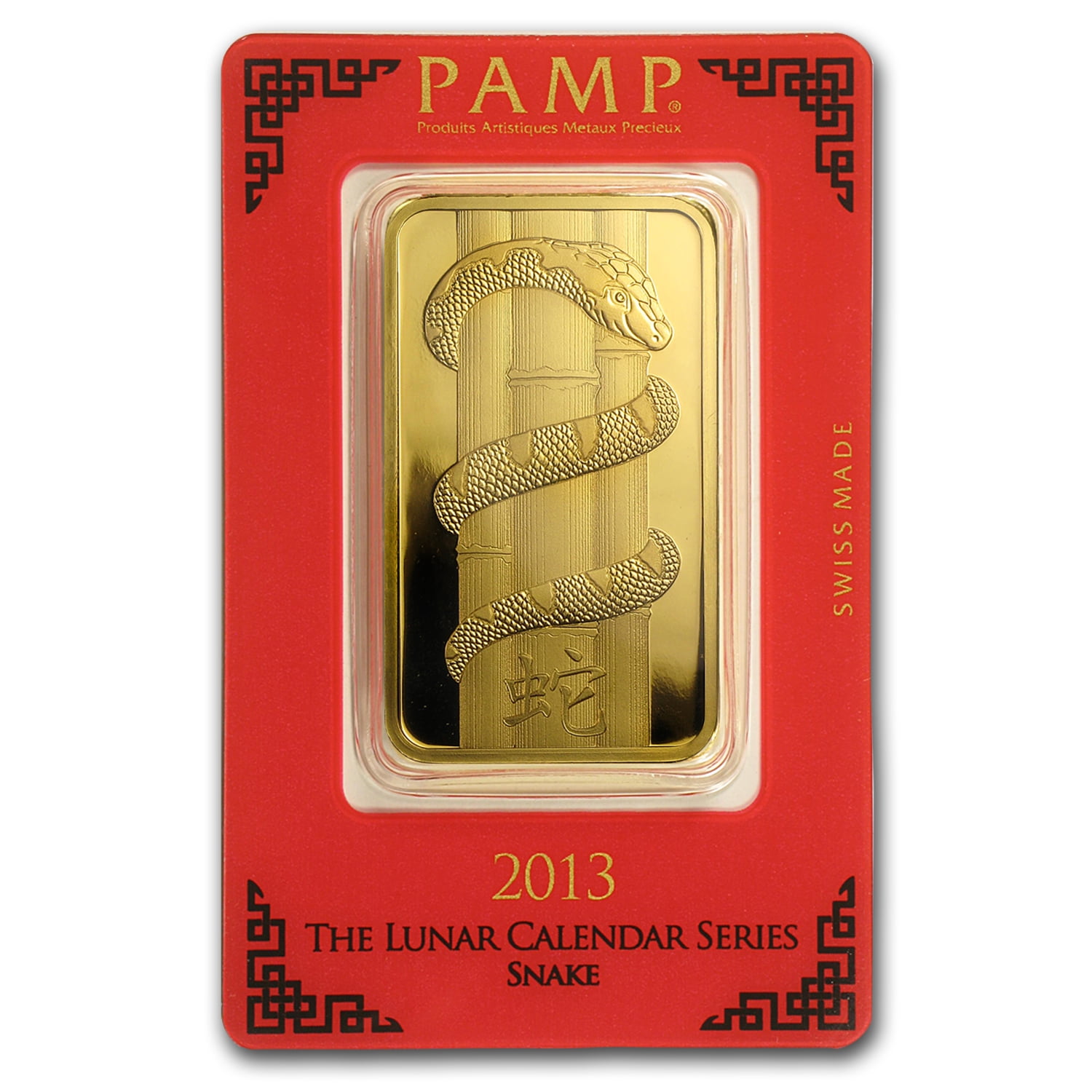 100 gram Gold Bar PAMP Suisse Year of the Snake (In Assay)