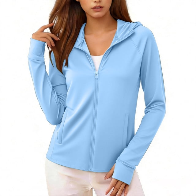 Neewe Chandails de Golf à Manches Longues Zippés pour Femmes, Hauts Athlétiques de Randonnée, de Course et d'Entraînement, UPF 50+