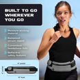 thumbnail image 4 of Cinturón para correr para mujer y hombre, cinturón para dinero y riñonera para correr, riñonera para senderismo, soporte para teléfono móvil, dinero y llaves, bolsa ajustable para cinturón., 4 of 4