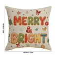 thumbnail image 3 of Dalxymotic Christmas Cushion Cover, Xmas Soft Throw Pillow Case, Christmas Decorations Indoor Outdoor, Winter Decor Indoor, Holiday Home Decoration for Sofa, Bed, Couch, Chair, 3 of 6