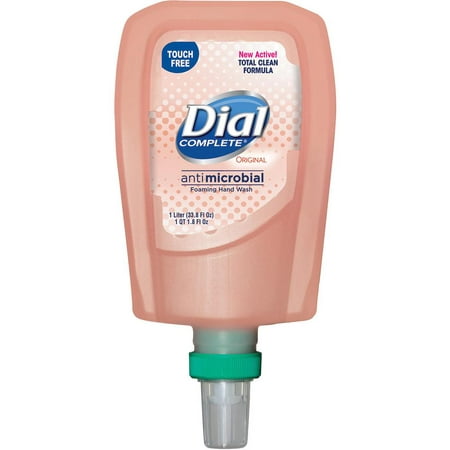 Dial FIT TouchFree Refill Antimicrobial Soap - 33.8 fl oz (1000 mL) - Touchless Dispenser - Kill Germs - Hand - Peach - Hypoallergenic, Moisturizing, Anti-bacterial, Non-drying - 3 /