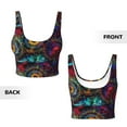 thumbnail image 5 of Fotbe Mandala Colorful Pattern Womens' Sports Bra Longline Wirefree Padded with Medium Support Sports Moisture-Wicking Workou Vest,Tank Top-Small, 5 of 9