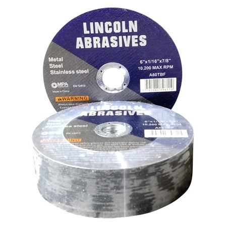 

25 Pc 6 x 1/16 x 7/8 Cut-Off-Wheels for Metal / Stainless Steel