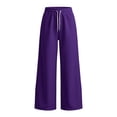 thumbnail image 5 of Womens Wide Leg Sweatpants Baggy Fall Lounge Sweat Pants Fleece Straight Leg Pants with Pockets and Drawstring Waist,Lightweight Soft Sweat Pants, Casual Gym Workout Pants, 5 of 8