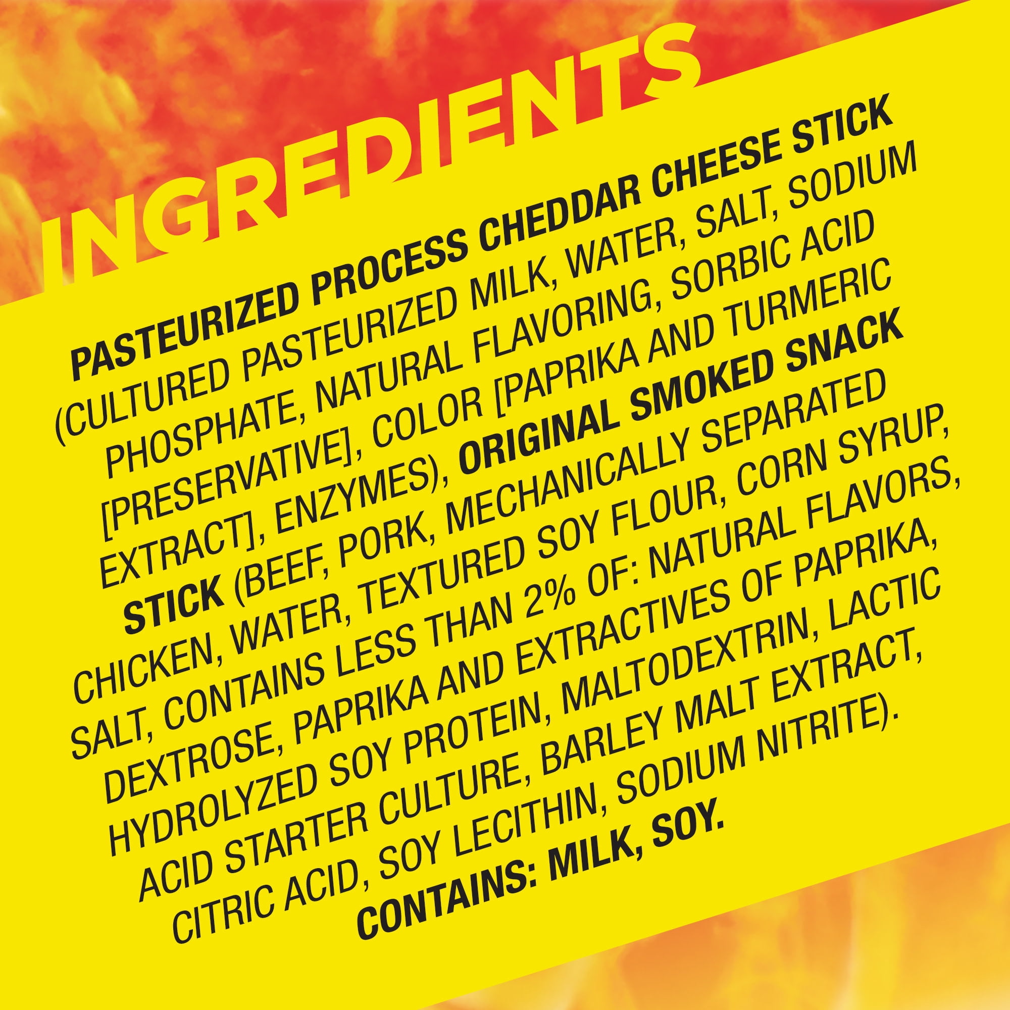 (2 pack) Slim Jim Beef 'N Cheese Smoked Meat Sticks, Original Flavor, High Protein, 2.3 oz.