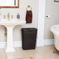 thumbnail image 5 of Mind Reader 40L Slim Laundry Hamper, Clothes Basket, Lid, Wicker Design, Plastic, 18"L x 10.4"W x 23.5"H, Brown, 5 of 10