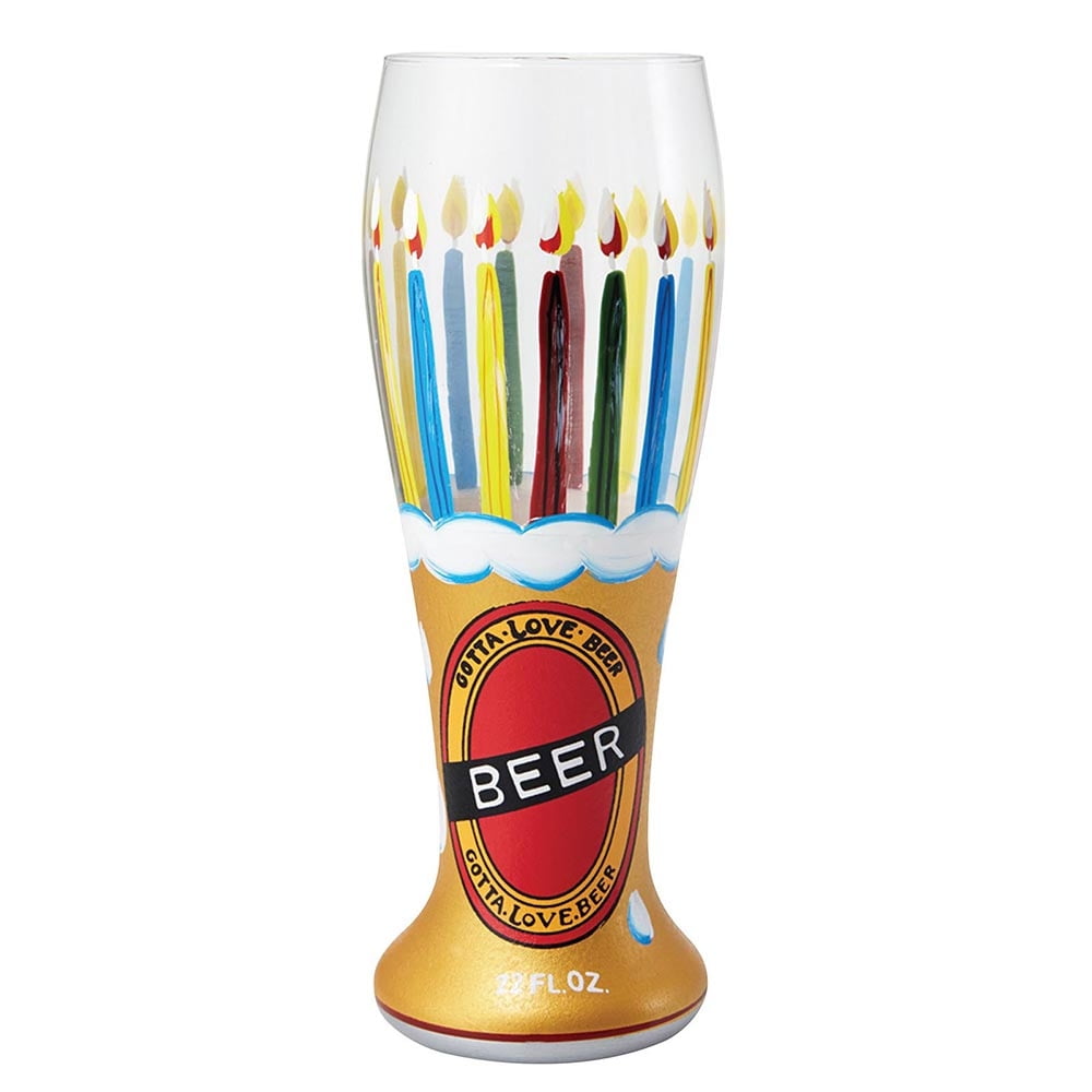 Birthday Beer Glass by Santa Barbara Design Studio
