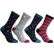 Thought - Women's Blissfully Soft Bamboo Socks Box - 4 Pairs in Decorative Giftbox (Night Sky Pack)