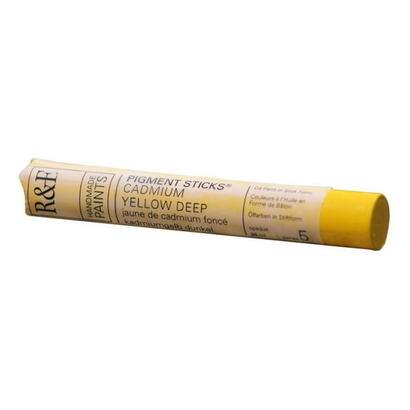 R&F Handmade Paints Pigment Stick, 38ml, Cadmium Yellow Deep