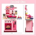 thumbnail image 4 of RUVINCE 53pcs Kids Kitchen Playset Chef's Cooking Stove Play Sink Oven Kitchen Toys with Realistic Lights&Sounds Pretend Play Toys for Toddlers, 4 of 5