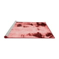 thumbnail image 2 of Ahgly Company Machine Washable Indoor Square Abstract Red Modern Area Rugs, 5' Square, 2 of 4
