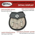 thumbnail image 4 of Szco Supplies White Cowhide Sporran with Chain – 7" Wide Traditional Pouch with Thistle Emblem and Tassels, 4 of 5