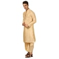 thumbnail image 2 of Mens Handmade Art Silk Loop Button Designer Kurta Dhoti Set/Mens Indian Sherwani, 2 of 4