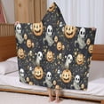 thumbnail image 5 of Nightmare Before Christmas Halloween Pattern Hooded Bath Towel，60"x35" for Ages 3 To 12 Kids, Quick Dry Lightweight Soft Microfiber Hood Beach Towel Cover Up for Kids, 5 of 7