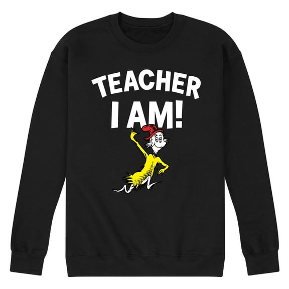 Dr. Seuss - Teacher I Am Sam I Am - Men's Crew Neck Fleece Pullover