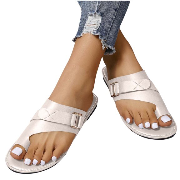 abtuhar Summer Sandals for Women,Women's Sandals,New Women's Fashionable Casual Versatile Flying Woven Breathable Soft-Soled Sports Shoes Beige