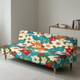 thumbnail image 2 of Xixirimido Colorful Hippie Flower Pattern Armless Sofa Slipcover Stretch Futon Cover Queen Sofa Bed Covers Washable Elastic Couch Cover Home Furniture Protector, 2 of 8