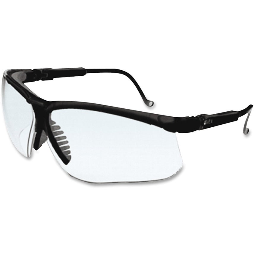 Uvex, UVXS3200, Safety Wraparound Safety Eyewear, 1 Each, Black,Clear