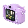thumbnail image 2 of Cámara para niños, bonita cámara digital con doble lente, enfoque automático, fotografía, grabación de vídeo, juegos, música, juguete morado, 2 of 14