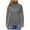 Gray, variant on Women's Turtleneck Long Sleeve Shirts Plus Size Thermal Underwear Tops Basic Solid Slim Fit Stretch T-shirt Blue L