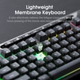 thumbnail image 2 of Teclado 104 teclas Computadora Bordes redondeados de 45 grados para Windows PC negro, 2 of 8
