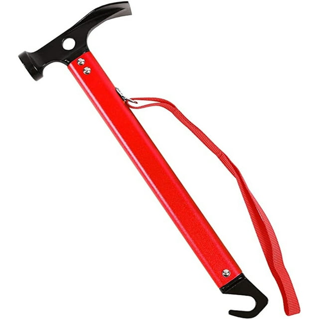 Agiferg Aluminum Camping Hammer With Hook Portable Lightweight Multi-Functional Tent Stake Hammer For Outdoor