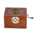 thumbnail image 4 of Hand Crank Music Box,1pc Wooden Hand Crank Music Box Musical Gift Convenient Use, 4 of 8