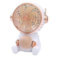 thumbnail image 1 of Mini ventilador portátil con forma de astronauta de dibujos animados, ventilador de escritorio recargable con luz ambiental de planeta, ventilador de bolsillo para viajes al aire libre y Camping, 1 of 9