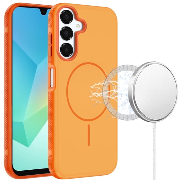 For Samsung A16 5G Premium Edged Core Matte Thick Super Magnetic Hybrid Case - Cosmic Orange