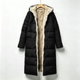 thumbnail image 4 of MexChoioe Mens Long Sherpa Lined Hooded Coat Full Zip Warm Thick Outerwear Fall Winter Casual Jacket for Mens, 4 of 5