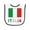 White and Black, variant on Inktastic Italy Flag & Italia Black Border Baby Terry Cloth Bib