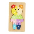 thumbnail image 3 of Juguete de viaje de madera, juguetes de actividad, juguetes educativos Montessori, juguetes para niños, juguetes para niños, niñas, regalos de cumplea Oso Hugo Rompecabezas de madera, 3 of 10