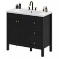 thumbnail image 3 of Dextrus 36'' Modern Bathroom Vanity with Sink Combo, Freestanding Bathroom Storage Cabinet with Drawers & Doors, Black, 3 of 10