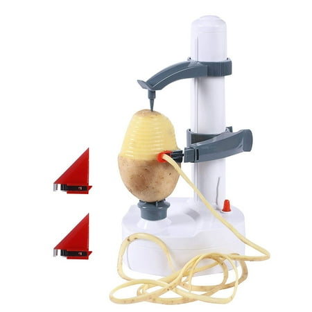 

Fruit Peeler Automatic Electric Potato Peeler Adjustable Kitchen Vegetable Peeling Machine White
