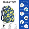 thumbnail image 6 of Lemon Print Backpack - Citrus design school bookbag for teens, spacious campus rucksack with laptop compartment, lightweight & durable., 6 of 6