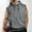 Gray, variant on Men's Hoodies Pullover 3X Solid-Color Casual Sports Drawstring Sleeveless Hooded Blouse