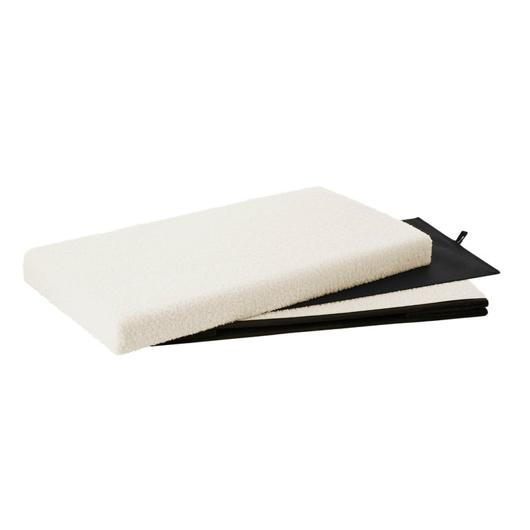 Mainstays 30 In Collapsible Storage Ottoman Bench, Cream photo 4